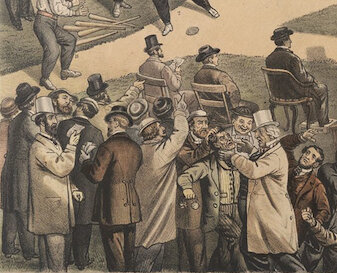 Amateur Era sportswriters’ euphemisms for gamblers included “outside friends,” the “sporting fraternity” and “the fancy.”