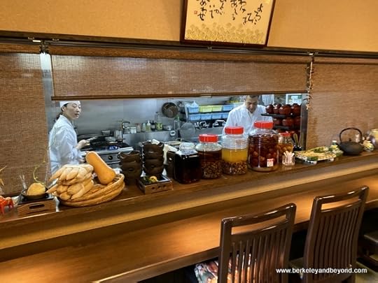 kitchen at Yamabuki restaurant near Zenkoji Temple in Nagano City, Japan
