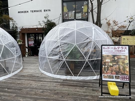 interesting dining chamber perfect for distancing in a pandemic, spotted nearby Zenkoji Temple in Nagano City, Japan