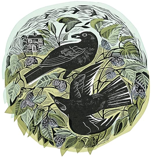 Blackbirds and Mulberries by Angela Harding