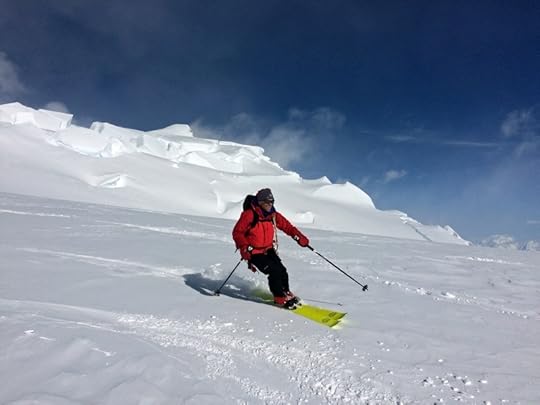 Skiiing down after a load drop