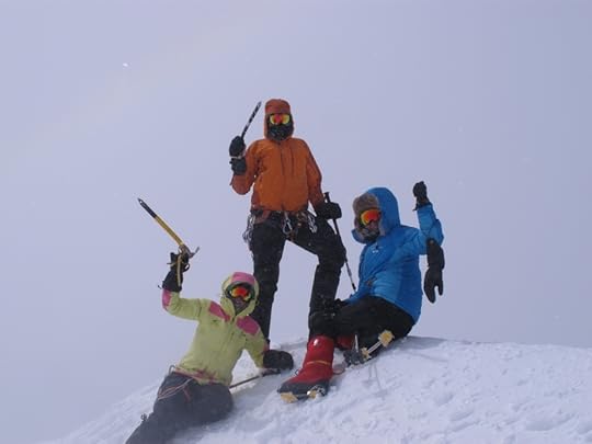 Mount Logan summit in the mist