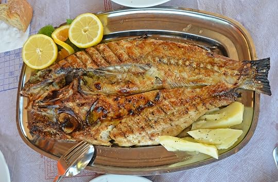 mullet fish grilled lemon potatoes