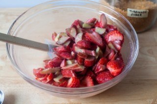 with sugar, thickener, lemon juice