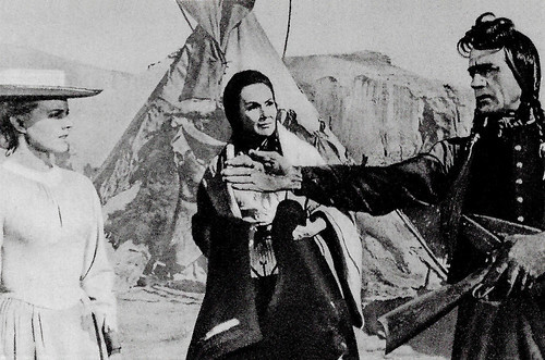 Carroll Baker, Dolores Del Rio, and Ricardo Montalban in Cheyenne Autumn (1964)