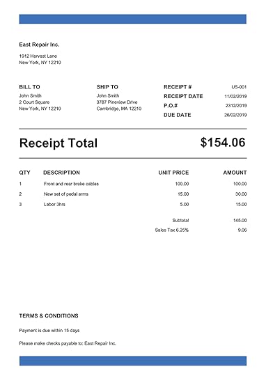 100 free receipt templates print email receipts as pdf