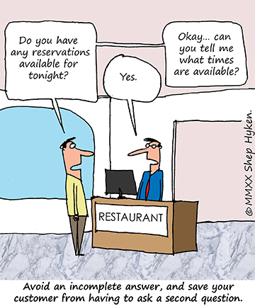 Customer Asking for Available Reservations