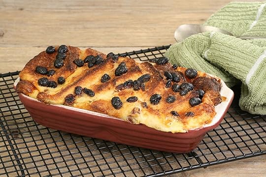 Home baked bread and butter pudding