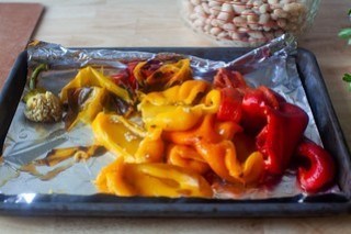 peel and seed the peppers