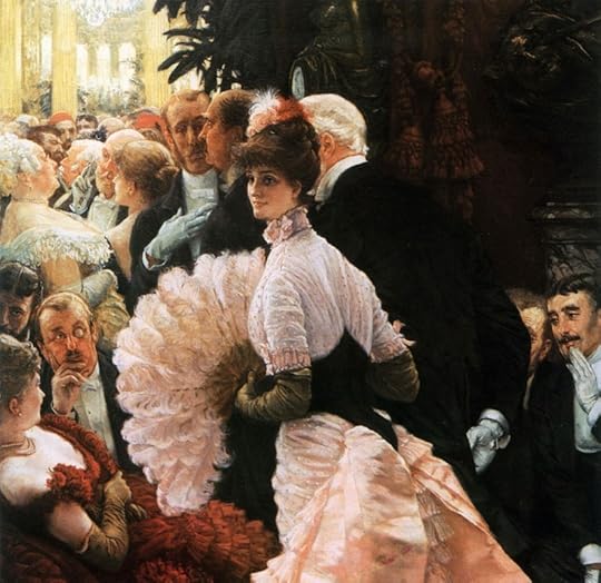 Фрагмент работы, который демонстрирует светскую жизнь второй половины 19го века. James Tissot (1836–1902), "A Woman of Ambition", ca. 1883-1885