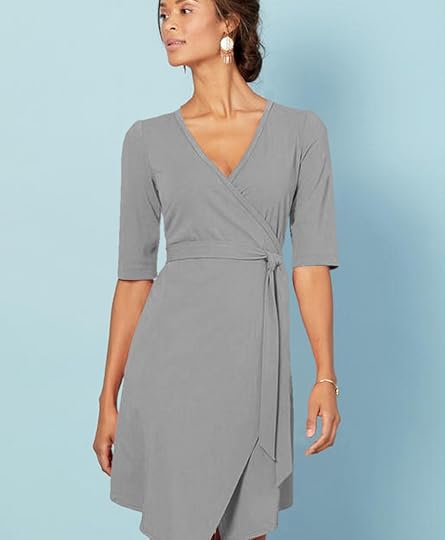 M7893 McCalls Misses Wrap Dress Pattern and Jersey Stretch Knit Fabrics available at ShopNZP.com