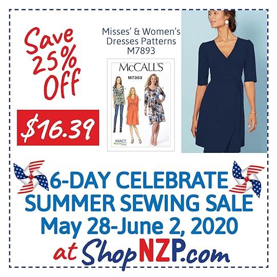Celebrate Summer Sale at ShopNZP Save 25 Percent Off Misses and Womens Dresses Patterns M7893