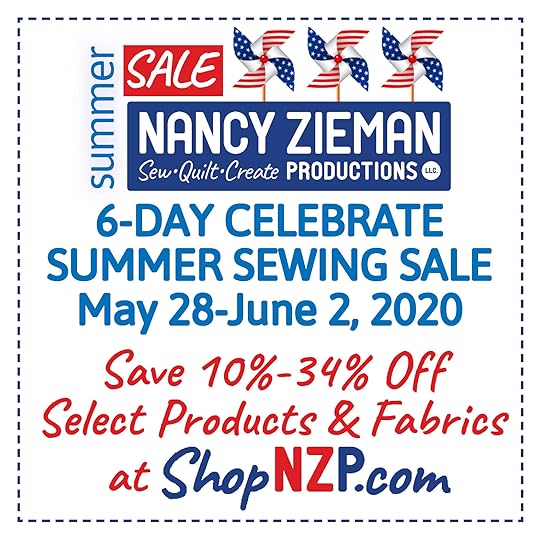 May 28-June 2, 2020 Celebrate Summer Sewing Sale ShopNZP.com