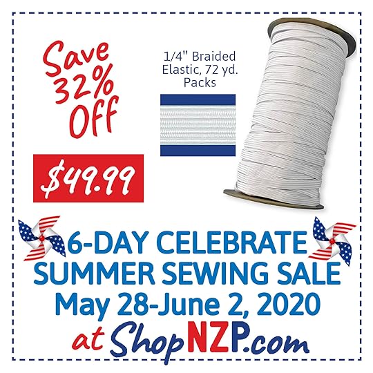 Celebrate Summer Sale at ShopNZP Save 32 Percent Off Braided Elastic, 72 yd. Pack