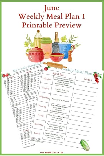 June Weekly Meal Plan 1 printables preview