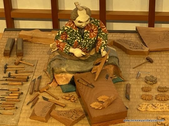 woodworker figure at Iiyama Museum of Traditional Folk Industry in Iiyama city, Japan