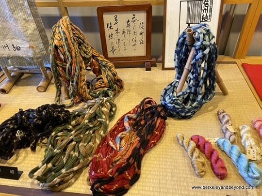 dyed silk thread at Iiyama Museum of Traditional Folk Industry in Iiyama city, Japan
