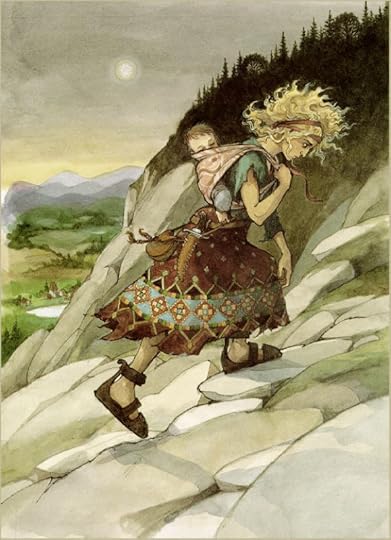 Rapunzel after she's left the tower by Trina Schart Hyman