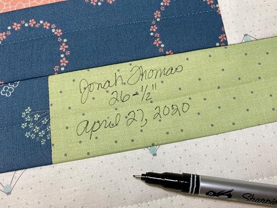 Growth Chart Quilted Wall Hanging Sewing Tutorial Video by The Stitch it! Sisters at the Nancy Zieman Productions Blog Record Child's Height anywhere on Wall Hanging