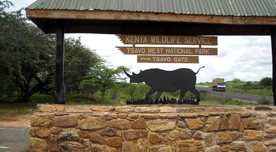 Airstrips and entrance gates in Tsavo west national park