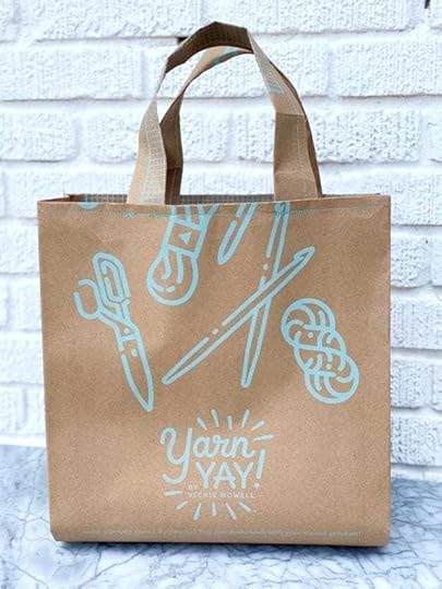 Recycled kraft paper envelope makes a great project bag for knitting! Vickie Howell for YarnYAY!