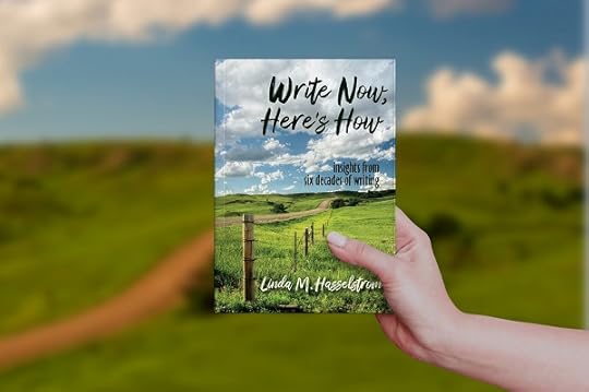 WriteNow book held outside SMALL