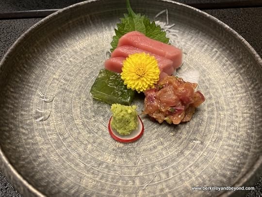 appetizer plate at Yudanka Onsen Yoroduya ryokan in Nagano, Japan