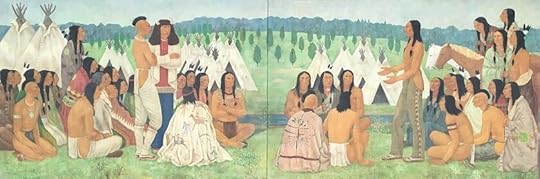 “The Great Indian Council, Chicago - 1833” by Gustaf Dalstrom.