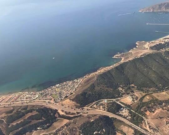 U.S. 101 from the air, near Shell Beach on the Central Coast.