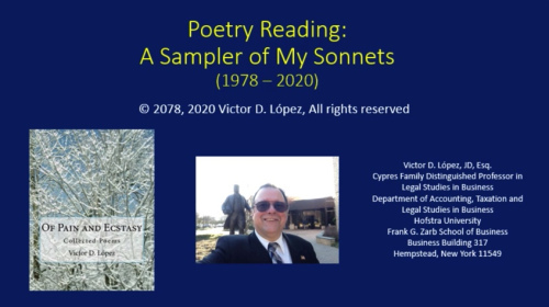 Poetry reading - Sonnets 5-24-20 at 6.23 PM
