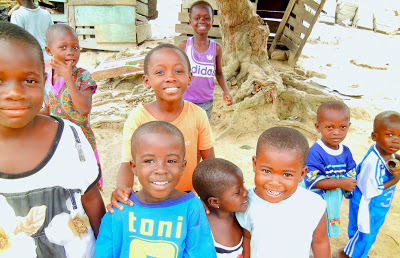 Ghana Top Ten: A spontaneous group of children in the town of Dunkwa, Central Region (Photo: Kwei Quartey)