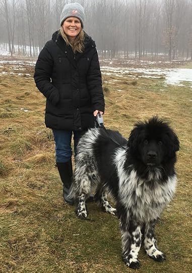 Rina Nichols with her dog, Malala