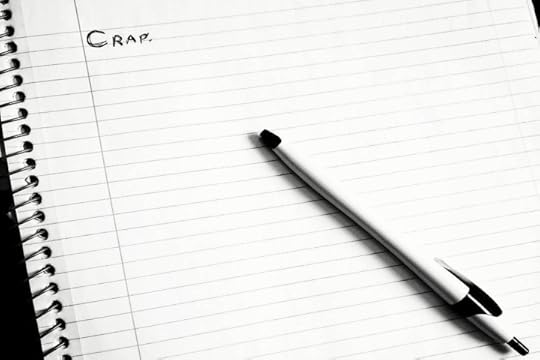 Image: open notepad with the word "Crap" written on the first line