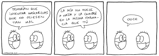 Tira cómica sobre la peste de las mascarillas.
