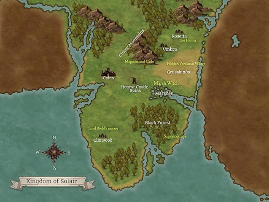 DIY Fantasy Map- How to use Inkarnate to draw maps for fantasy novels for free- Light and Fire Series, Map of Solair
