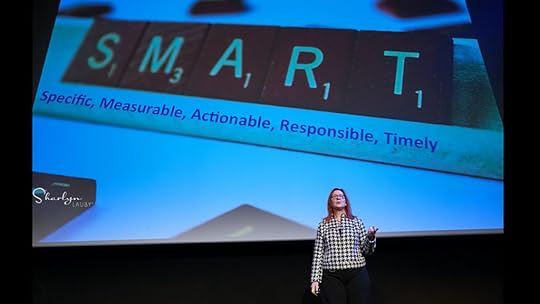 SMART plan presentation showing specific measurable actionable responsible timely aspects