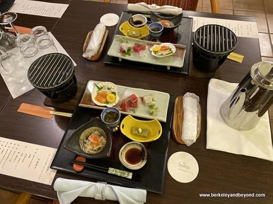 table setting at Hotel Jogakura in Amori, Japan