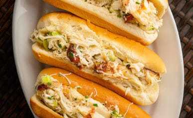 crab rolls on a plate