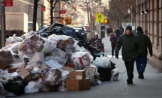 An “average” garbage day in NYC