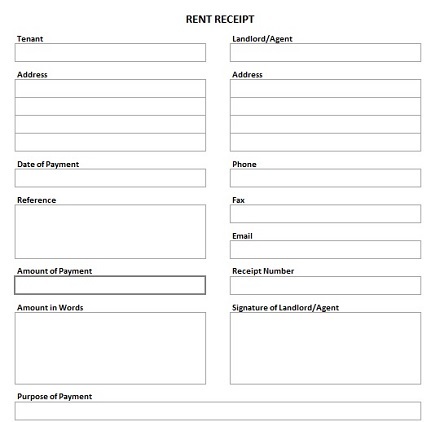 free rent receipt template in excel pdf