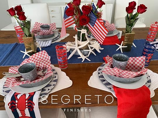 4th of July Galveston themed tablescape