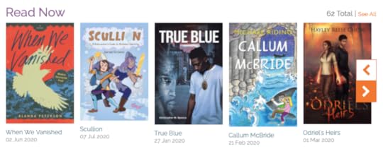 screen shot of When We Vanished on NetGalley among other YA books