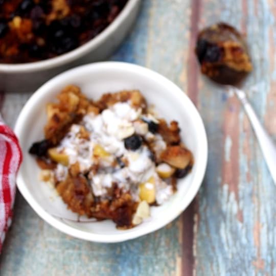 Cardamom Molasses Blueberry Spoon Cake