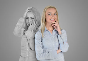 image of reactive vs proactive woman