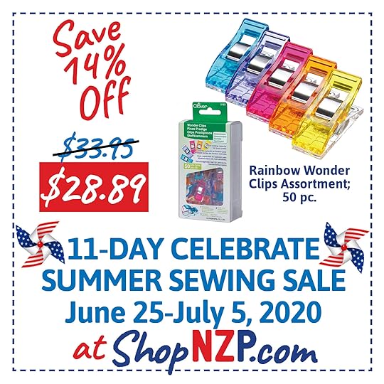 Celebrate Summer Sewing Sale at ShopNZP Save 14 Percent Off Rainbow Wonder Clips Assortment 50 pc