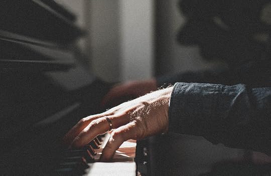 person playing piano