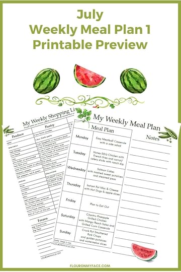 July Meal Plan Printables