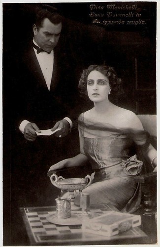 Pina Menichelli and Livio Pavanelli in La seconda moglie (1923)
