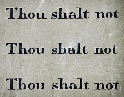 Commandment, Thou, Shalt, Not, Law, Rule