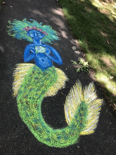 mermaid with hydrangea